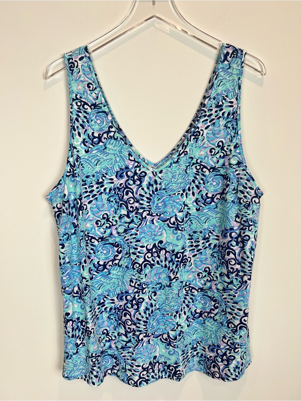 Lilly Pulitzer Gigi V-Neck Tank Top, Size XL